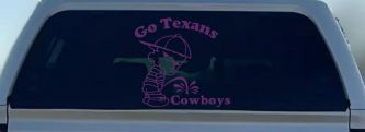 Go Texans Pee On Cowboys Decal Car or Truck Window Decal Sticker (Violet)