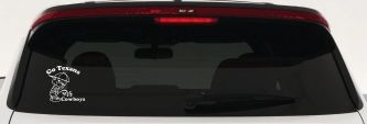 Go Texans Pee On Cowboys Decal Car or Truck Window Decal Sticker (White)