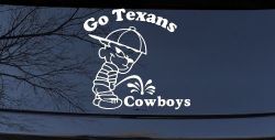 Go Texans Pee On Cowboys Decal Car or Truck Window Decal Sticker