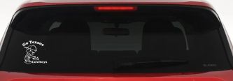Go Texans Pee On Cowboys Decal Car or Truck Window Decal Sticker (White)