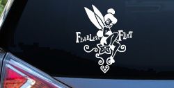 Tinkerbell Fearless Flirt Girlie Car or Truck Window Decal Sticker