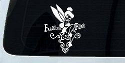 Tinkerbell Fearless Flirt Girlie Car or Truck Window Decal Sticker