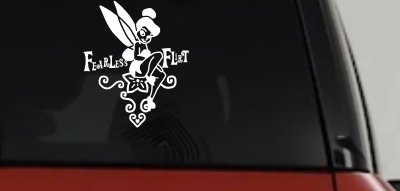 Tinkerbell Fearless Flirt Girlie Car Truck Window Vinyl Decal Sticker