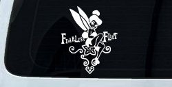 Tinkerbell Fearless Flirt Girlie Car or Truck Window Decal Sticker
