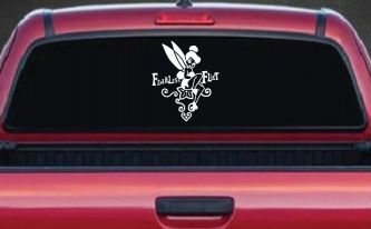 Tinkerbell Fearless Flirt Girlie Car or Truck Window Decal Sticker