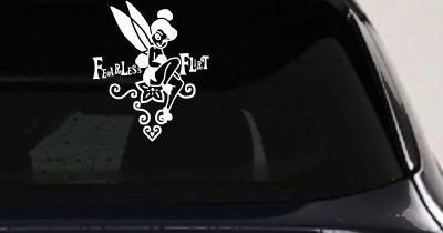 Tinkerbell Fearless Flirt Girlie Car Truck Window Vinyl Decal Sticker