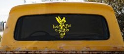 Tinkerbell Fearless Flirt Girlie Car or Truck Window Decal Sticker (Yellow)