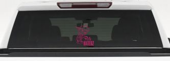 Pee on Haterz Decal Funny Car Truck Window Vinyl Sticker (Hot Pink)
