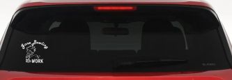 Gone Bowling Pee On Work Car or Truck Window Decal Sticker (White)