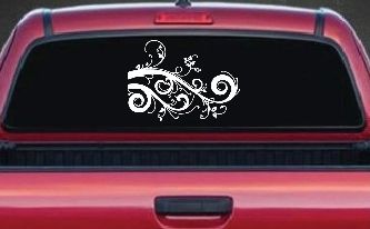 Swirl Vine Swirls Car or Truck Window Decal Sticker