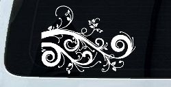 Swirl Vine Swirls Car or Truck Window Decal Sticker