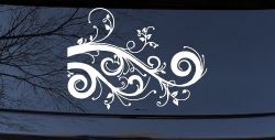 Swirl Vine Swirls Car or Truck Window Decal Sticker