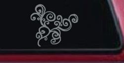 Swirl Car Truck Window Decal Sticker Vinyl Graphic Auto Decoration (Telegrey)