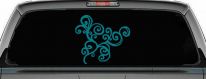 Swirl Car Truck Window Decal Sticker Vinyl Graphic Auto Decoration (Turquoise Blue)
