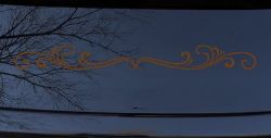 Wide Top Swirl Car or Truck Window Decal Sticker (Copper)