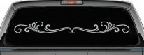 Wide Top Swirl Car or Truck Window Decal Sticker (Light Gray)
