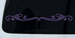 Wide Top Swirl Car Truck Window Vinyl Decal Sticker Auto Graphic (Purple)