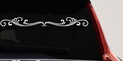 Wide Top Swirl Car Truck Window Vinyl Decal Sticker Auto Graphic