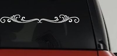 Wide Top Swirl Car Truck Window Vinyl Decal Sticker Auto Graphic
