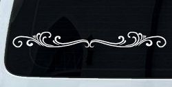 Wide Top Swirl Car or Truck Window Decal Sticker
