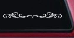 Wide Top Swirl Car or Truck Window Decal Sticker