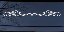 Wide Top Swirl Car or Truck Window Decal Sticker