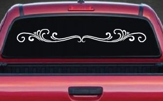 Wide Top Swirl Car or Truck Window Decal Sticker