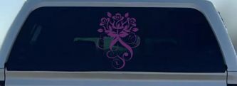 Swirl Roses Swirls Car or Truck Window Decal Sticker (Violet)