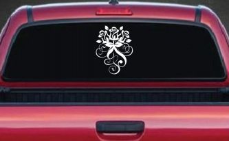 Swirl Roses Swirls Car or Truck Window Decal Sticker