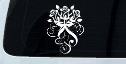 Swirl Roses Swirls Car or Truck Window Decal Sticker