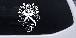 Swirl Roses Swirls Car or Truck Window Decal Sticker