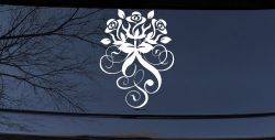 Swirl Roses Swirls Car or Truck Window Decal Sticker