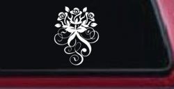 Swirl Roses Swirls Car or Truck Window Decal Sticker
