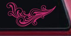 60s Style Swirl Wave Car or Truck Window Decal Sticker (Hot Pink)