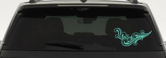60s Style Swirl Wave Car or Truck Window Decal Sticker (Mint)