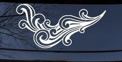 60s Style Swirl Wave Car or Truck Window Decal Sticker