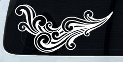60s Style Swirl Wave Car or Truck Window Decal Sticker