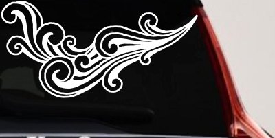 60s Style Swirl Wave Car Truck Decal Vintage Vinyl Sticker Window