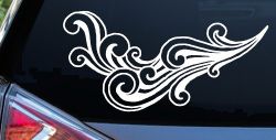 60s Style Swirl Wave Car or Truck Window Decal Sticker