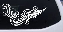 60s Style Swirl Wave Car or Truck Window Decal Sticker