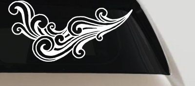 60s Style Swirl Wave Car Truck Decal Vintage Vinyl Sticker Window