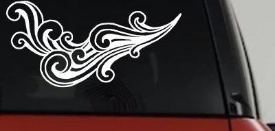 60s Style Swirl Wave Car Truck Decal Vintage Vinyl Sticker Window