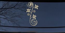 Narrow Swirl Vine Car Truck Window Decal Sticker Custom Vinyl (Desert Sand)