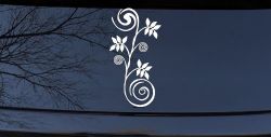 Narrow Swirl Vine Swirls Car or Truck Window Decal Sticker