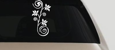 Narrow Swirl Vine Car Truck Window Decal Sticker Custom Vinyl