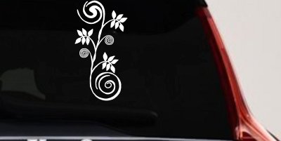 Narrow Swirl Vine Car Truck Window Decal Sticker Custom Vinyl