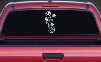 Narrow Swirl Vine Swirls Car or Truck Window Decal Sticker