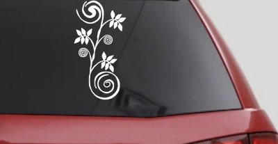 Narrow Swirl Vine Car Truck Window Decal Sticker Custom Vinyl
