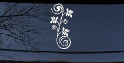 Narrow Swirl Vine Swirls Car or Truck Window Decal Sticker