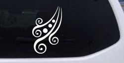 Thick Swirl With Dots Car or Truck Window Decal Sticker